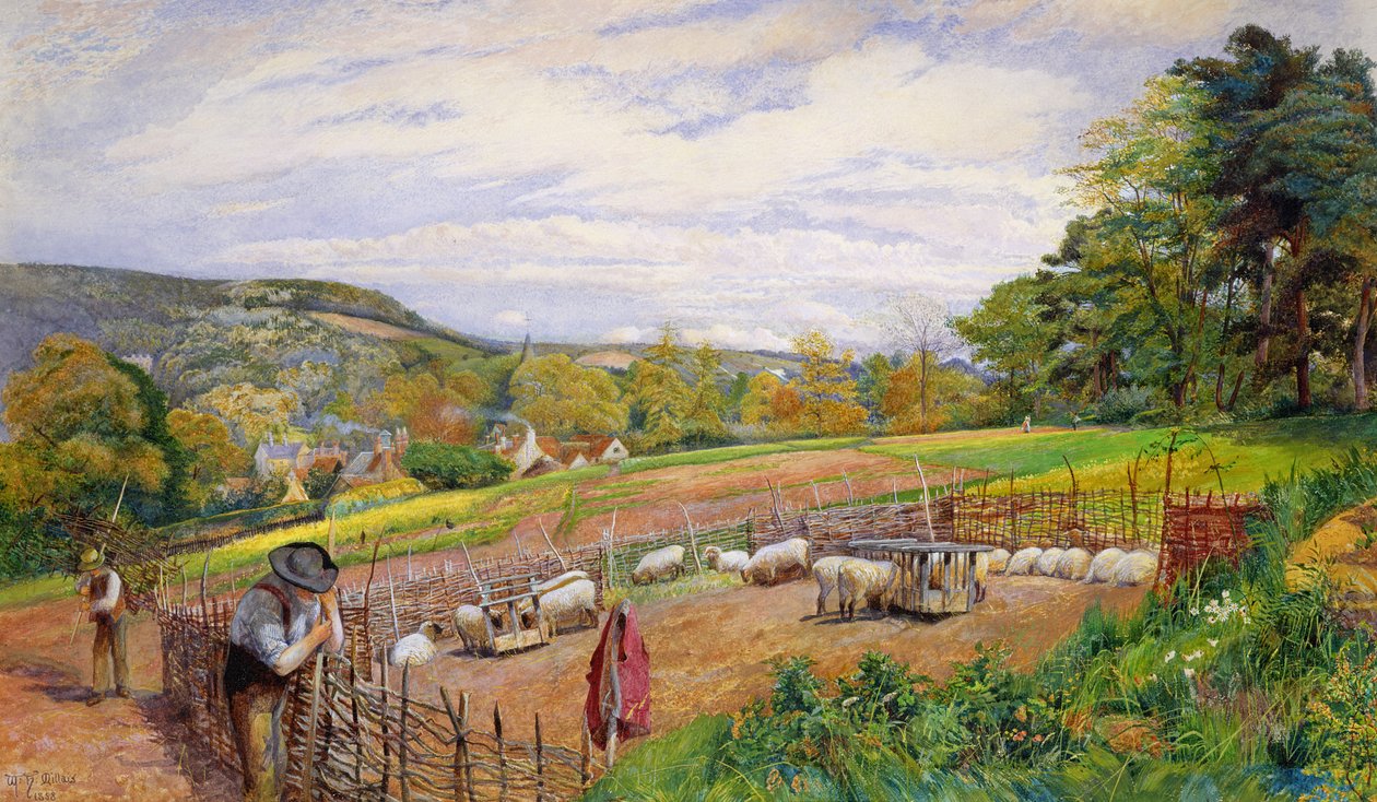 Lammaskarsinan korjaaminen, 1858 tekijältä William Henry Millais