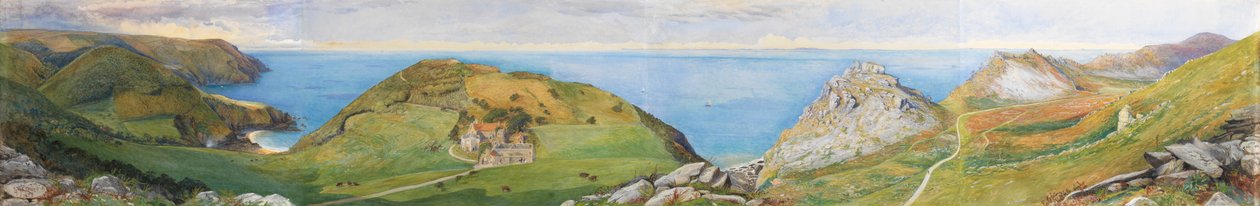 The Valley of the Rocks (wc ja guassi valkoisella korotettuna) tekijältä William Henry Millais