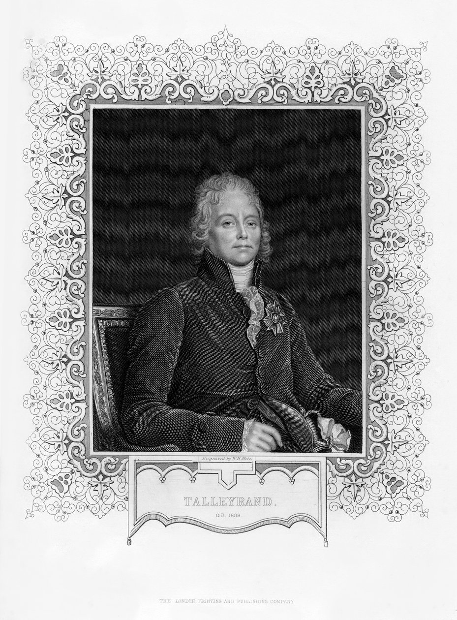 Charles Maurice de Talleyrand-Perigord, ranskalainen diplomaatti, 1800-luku. tekijältä William Henry Mote