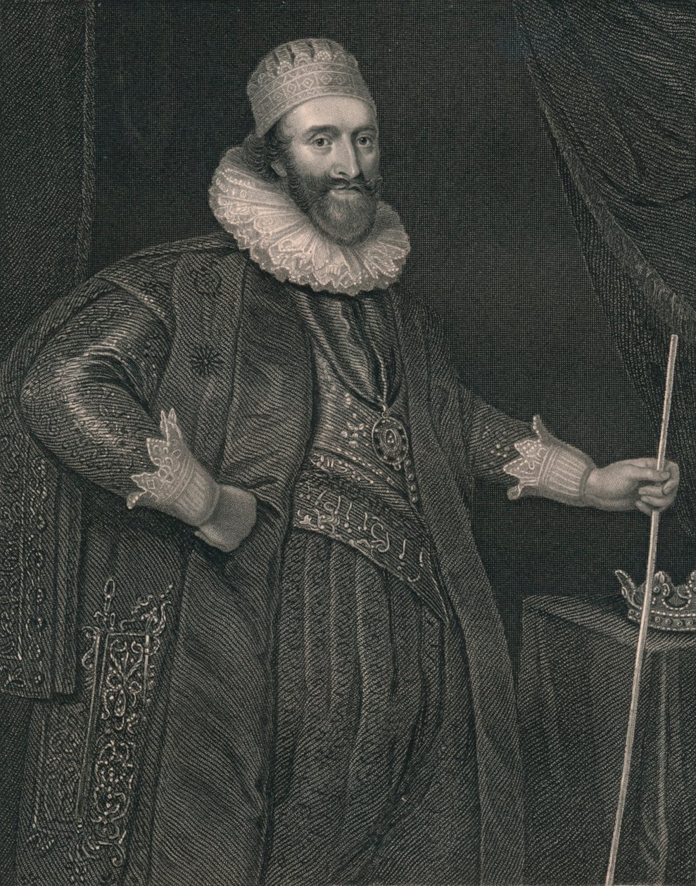 Lodowick Stuart, Richmondin herttua. Van Somerin alkuperäiskappaleesta The Right H. -kokoelmasta tekijältä William Henry Mote