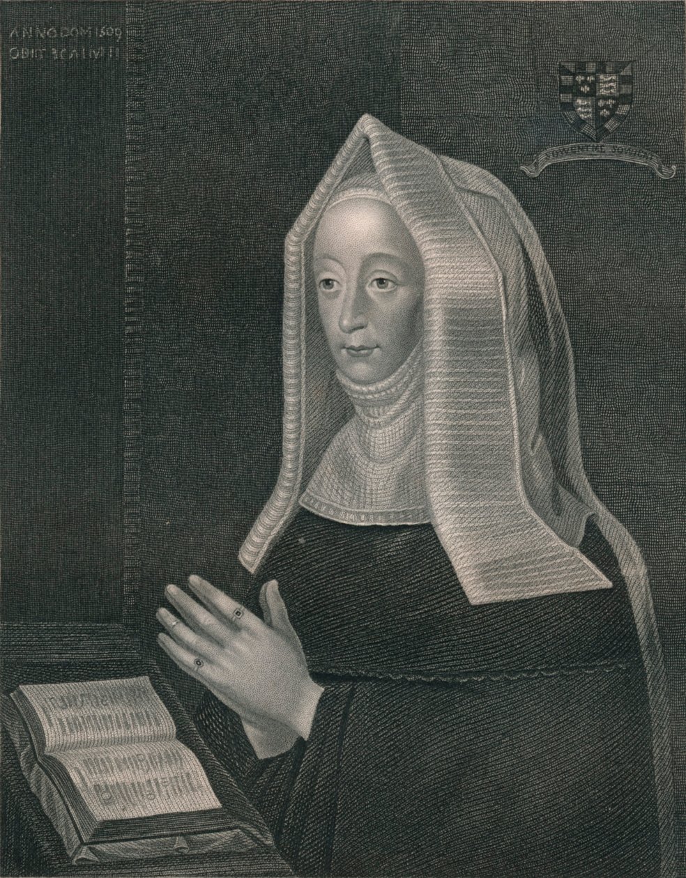 Margaret of Lancaster. Henry VII:n äiti. Kokoelmasta The Right Honorable The Earl of tekijältä William Henry Mote