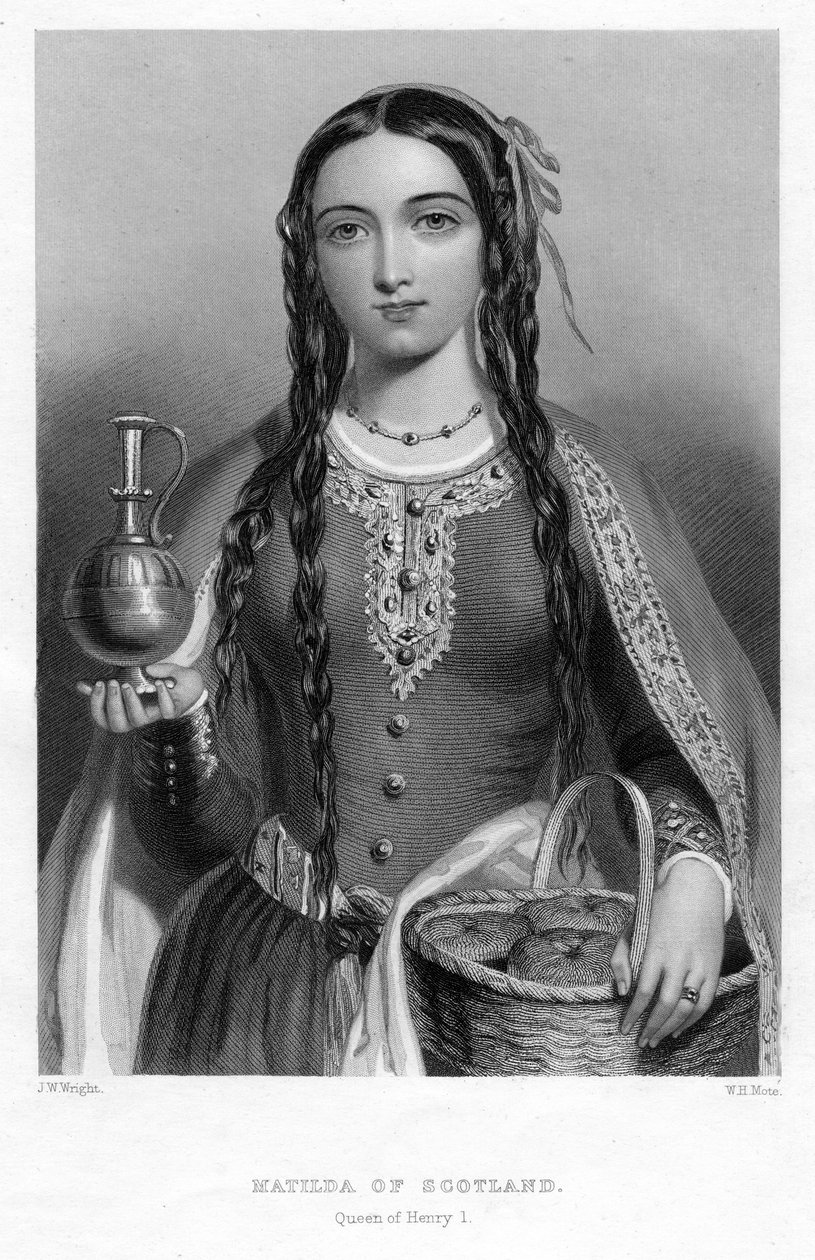 Skotlannin Matilda, Henrik I:n kuningatar, 1850-luku tekijältä William Henry Mote