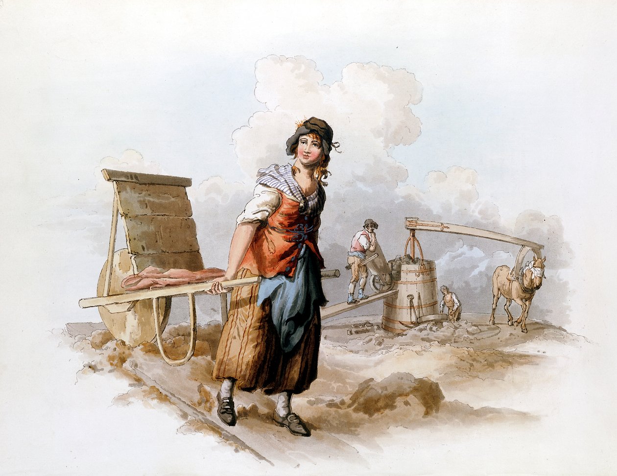 Brickfield, 1808 tekijältä William Henry Pyne
