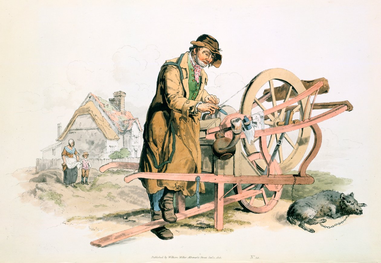 Veitsimylly, 1808 tekijältä William Henry Pyne