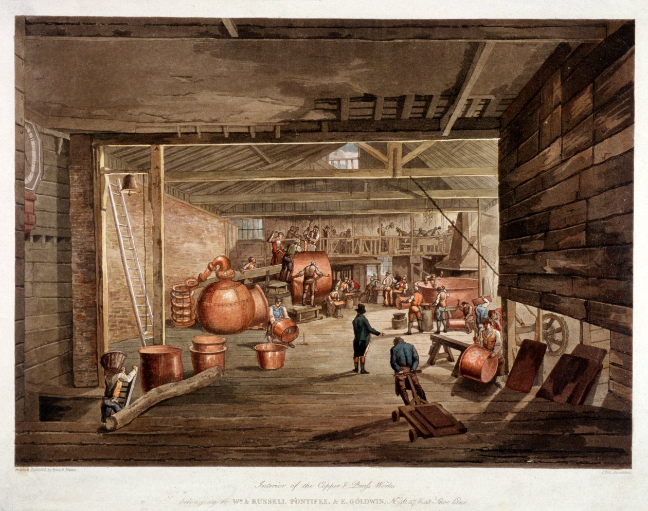 Shoe Lane, Lontoo, c1806 tekijältä William Henry Pyne