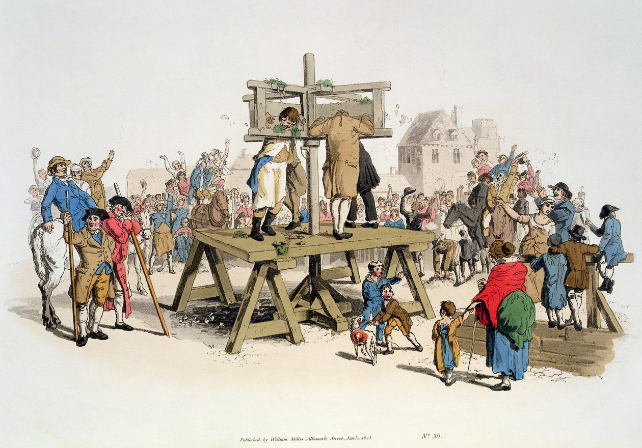 The Guilty, julkaisusta Costume of Great Britain, julkaisija William Miller, 1805 tekijältä William Henry Pyne