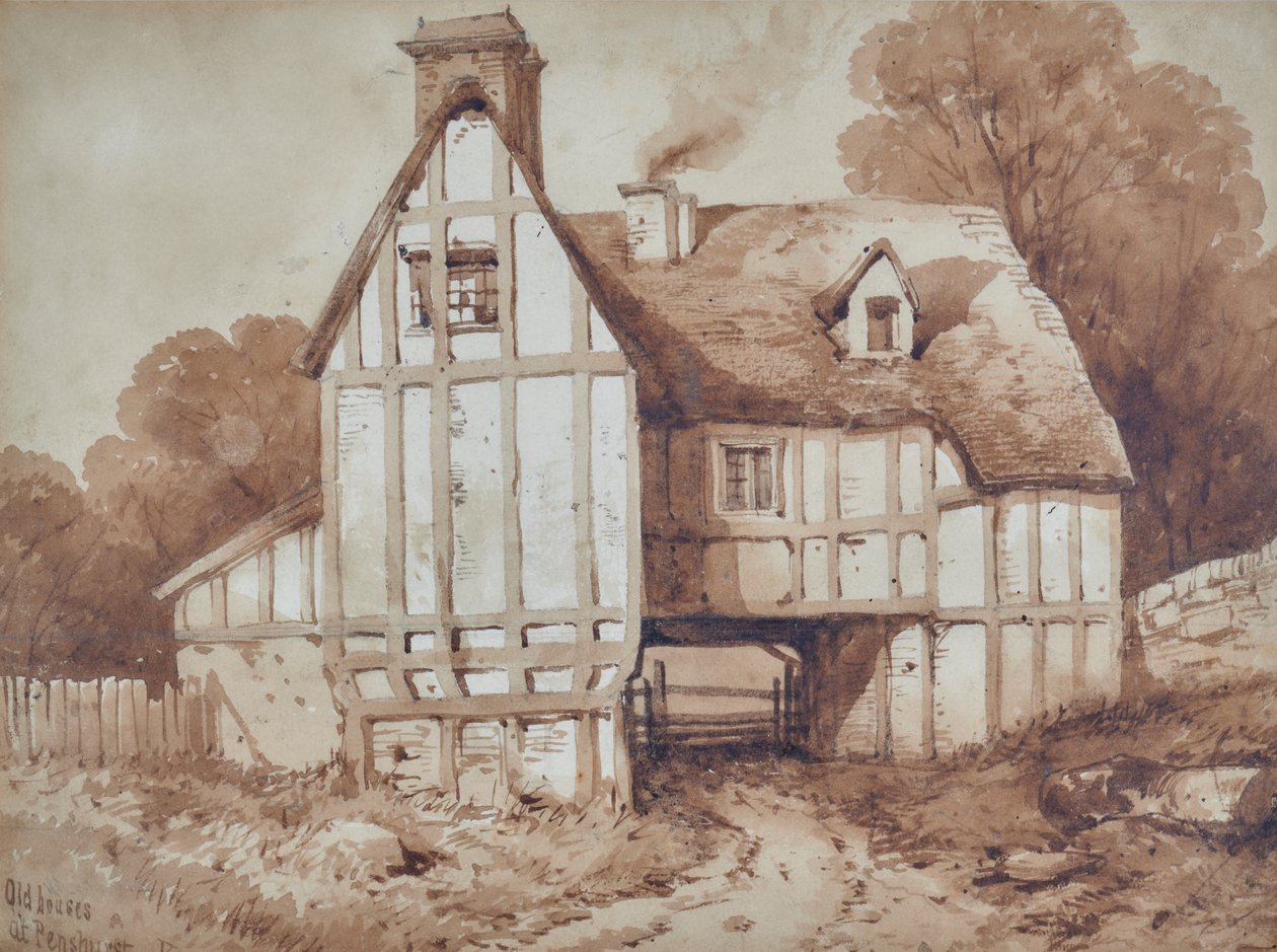 Vanhat talot Penshurstissa, Kentissä tekijältä William Henry Stothard
