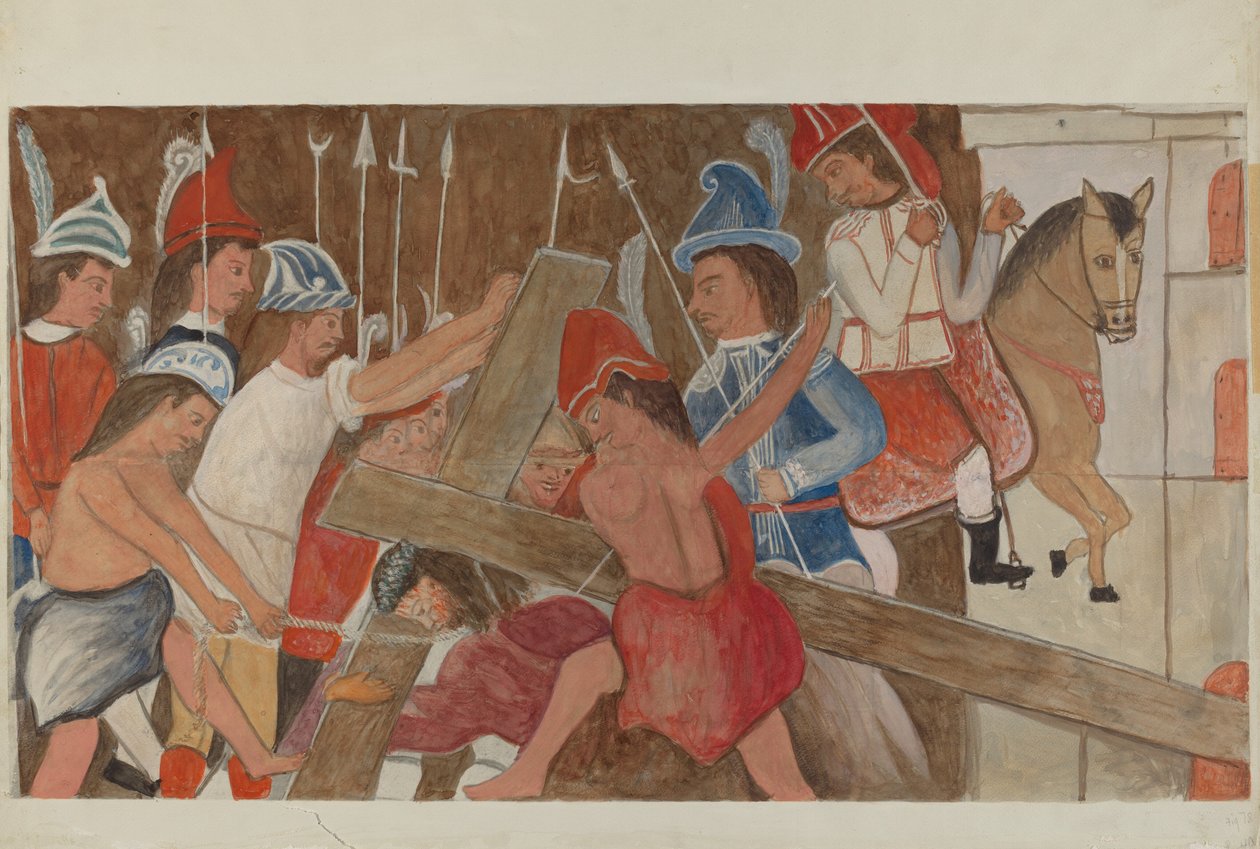 Ristin asema nro 3: Jeesus putoaa ensimmäisen kerran, n. 1936. tekijältä William Herbert