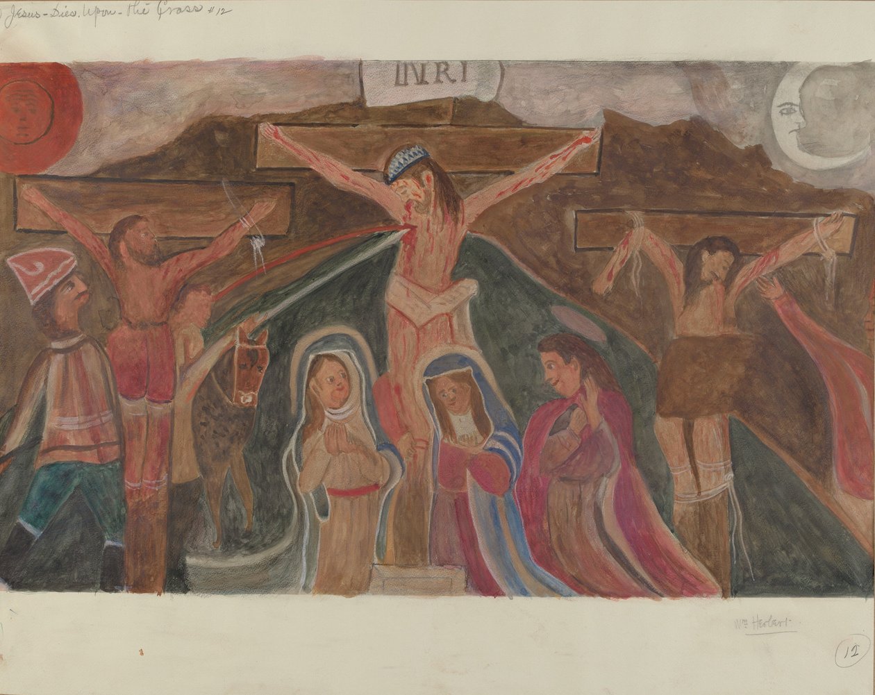 Ristin asema nro 12: Jeesus kuolee ristillä, n. 1936. tekijältä William Herbert