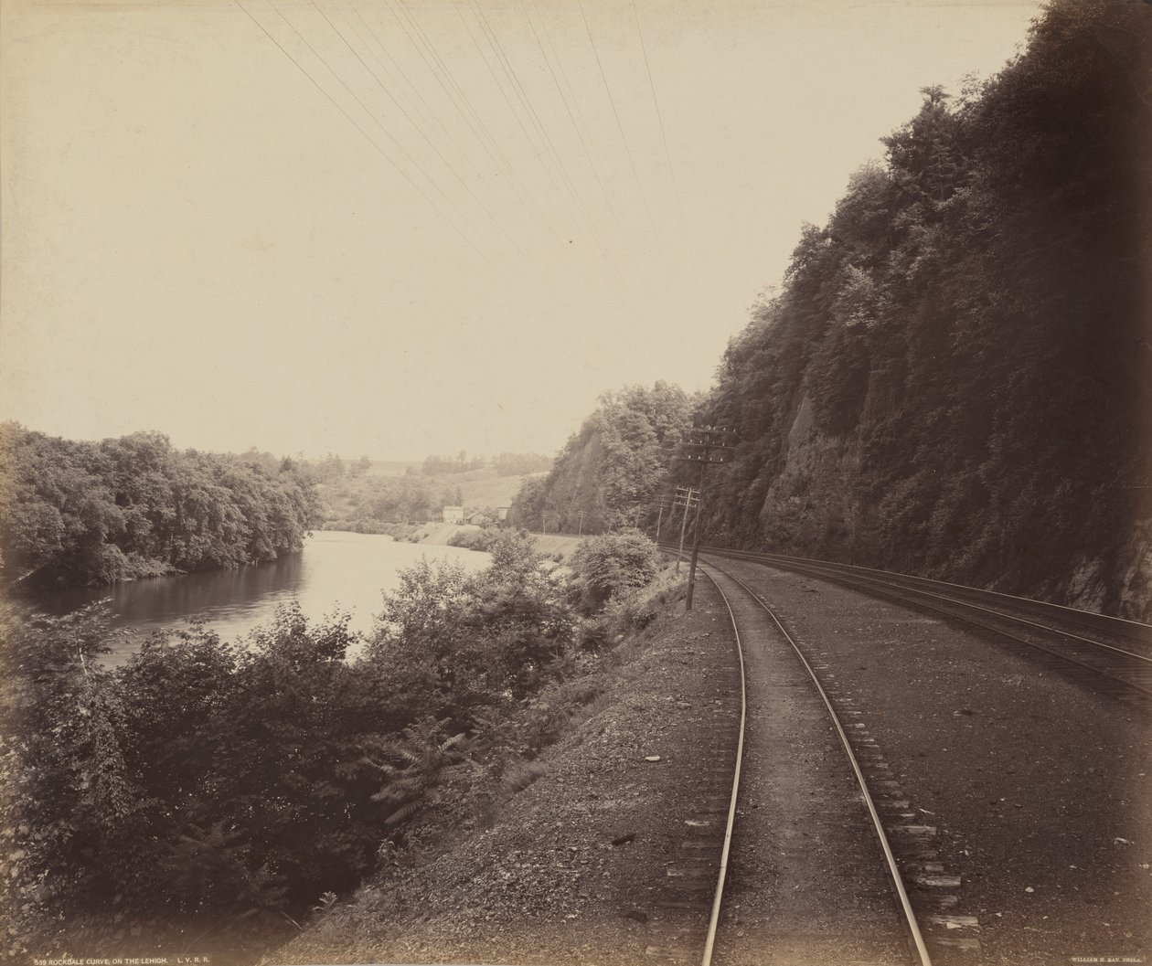 Rockdale Curve, On the Lehigh,c. 1895 (kuva) tekijältä William Herman Rau