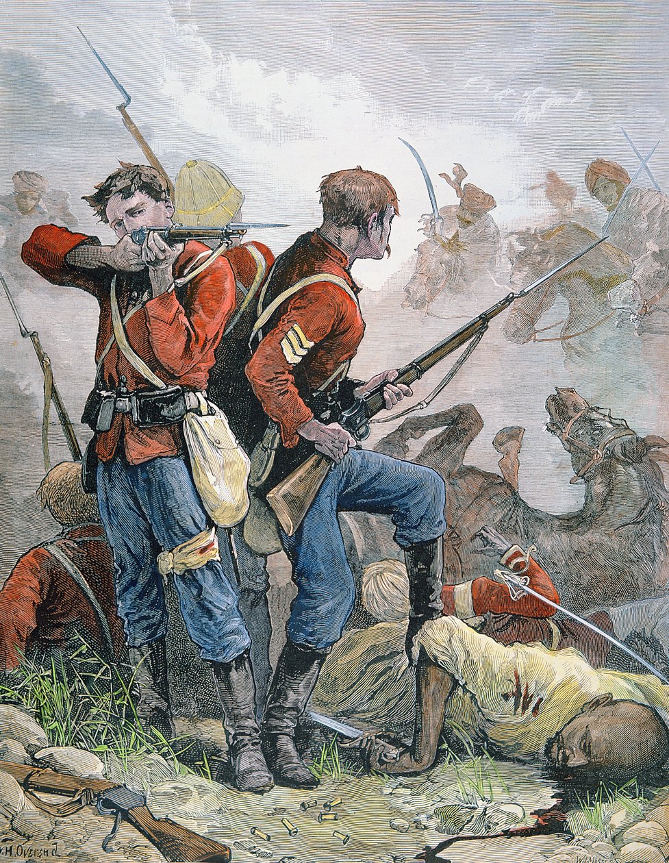 "At Bay", brittiläiset sotilaat toisen Anglo-Afganistani-sodan aikana tekijältä William Heysham (after) Overend