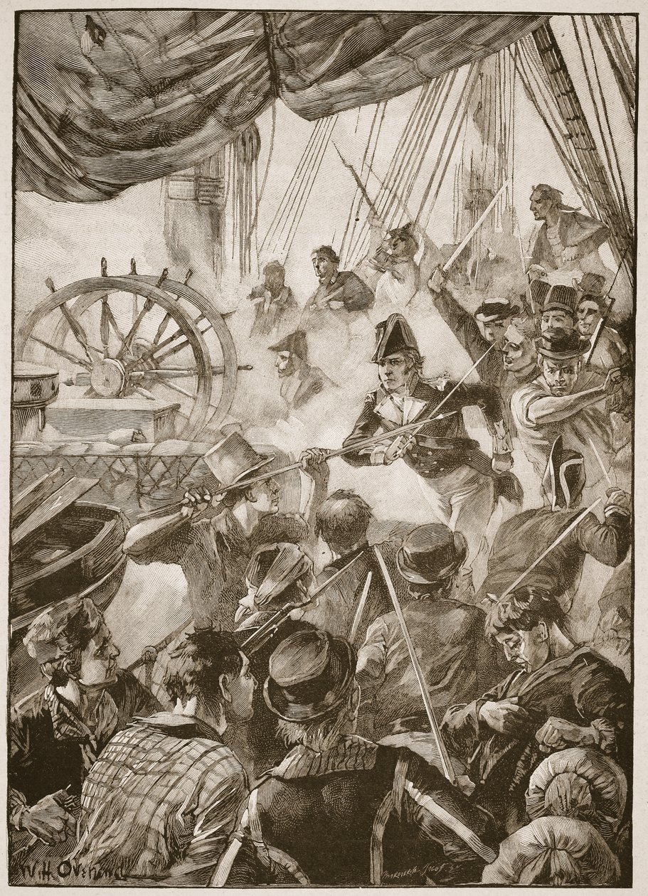 Noin kolmekymmentä miehistön jäsentä esitti pienen vastarintanäytöksen, esimerkki Archibald Forbes, G.A.:n teoksesta "Battles of the Nineteenth Century". Henty ja majuri Arthur Griffiths tekijältä William Heysham Overend