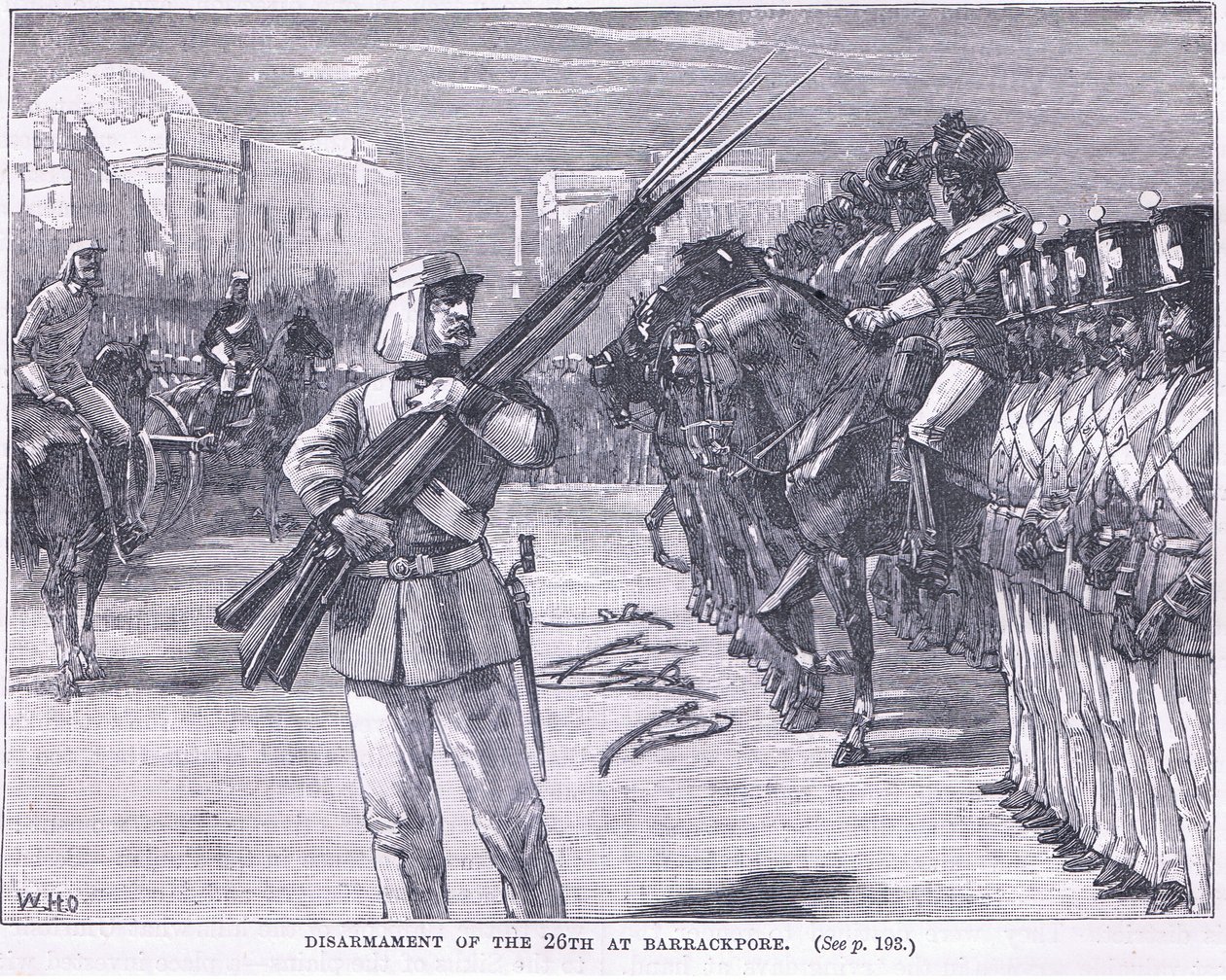 26. aseistariisunta Barrackporessa 1857 jKr tekijältä William Heysham Overend