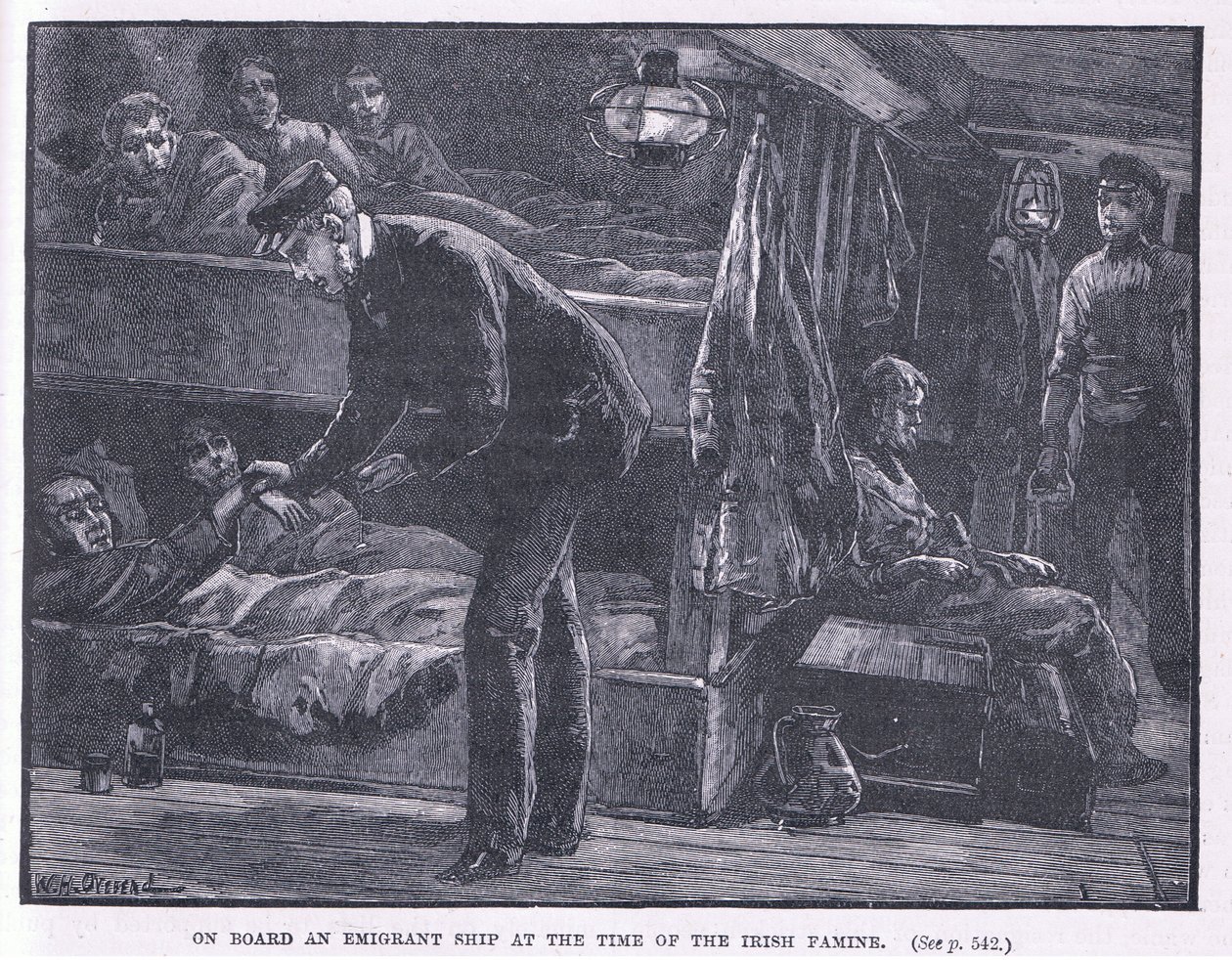 Siirtolaivalla Irlannin nälänhädän aikaan 1846 jKr tekijältä William Heysham Overend