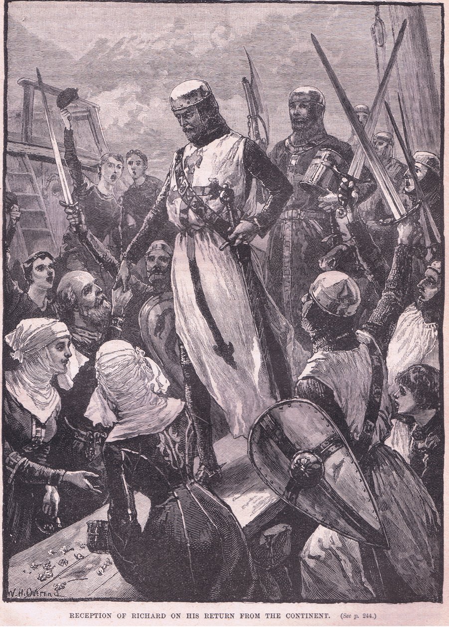 Rikhardin vastaanotto hänen palattuaan mantereelta vuonna 1194 jKr. tekijältä William Heysham Overend