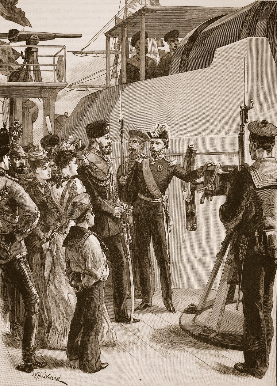 Ranskan laivasto Cronstadtissa: tsaarin vierailu, 1891, kuvitus 