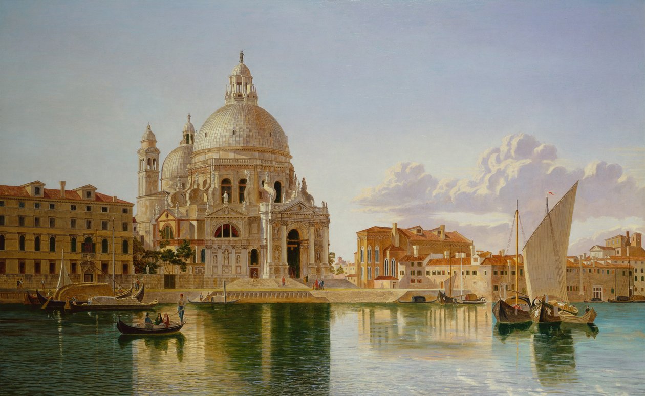 Santa Maria Della Salute, Venetsia (öljy kankaalle) tekijältä William Hickling Burnett