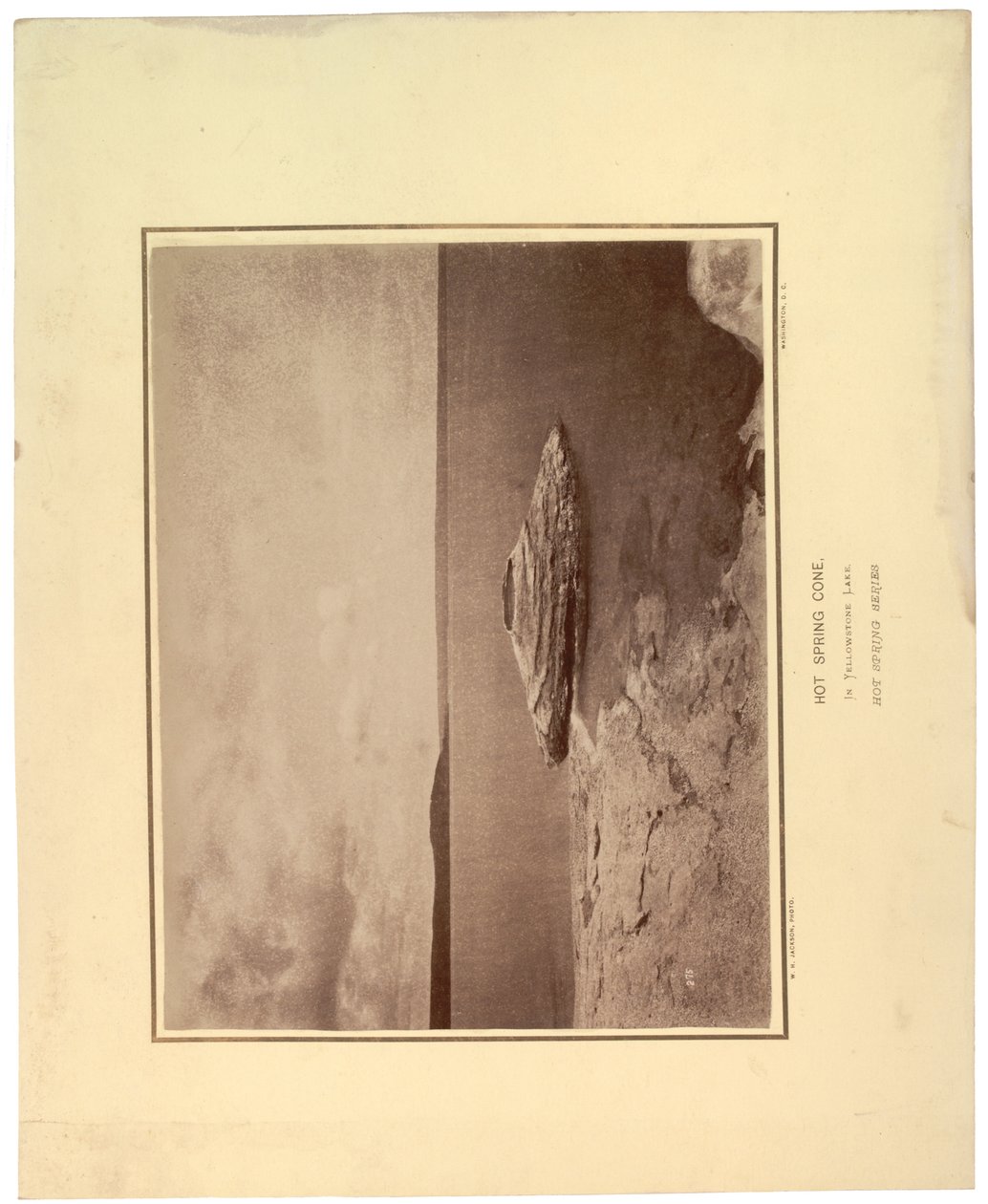 Hot Spring Cone, Yellowstone Lake, 1871 (seepiakuva) tekijältä William Hicks Jackson