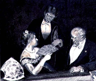 Figuurit Opera-laatikossa (etsaus) tekijältä William Hicok Low