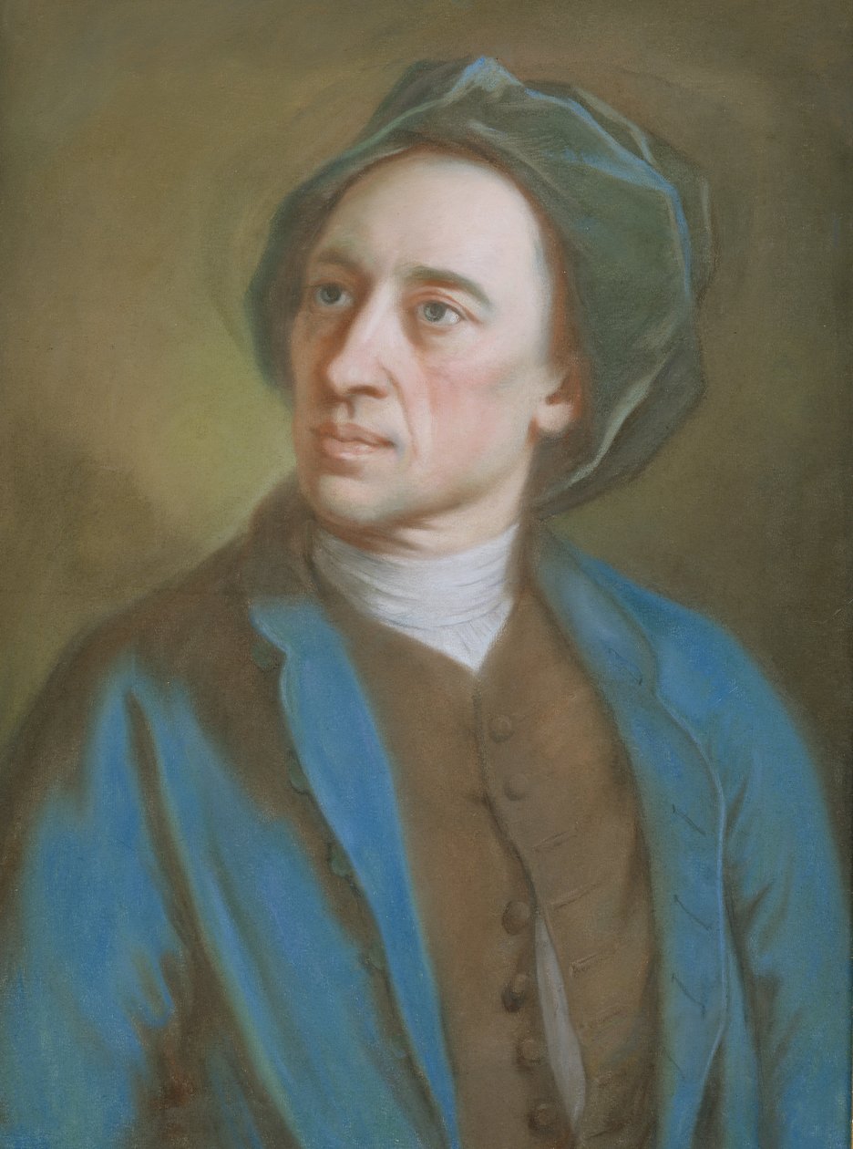 Alexander Pope, n. 1739-84 (pastelli paperille) tekijältä William Hoare