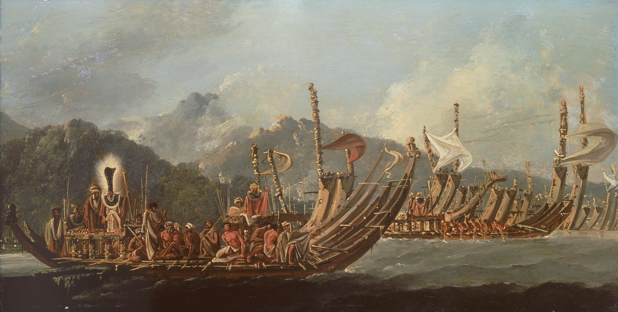 Tahitin sotakalustojen arvostelu tekijältä William Hodges