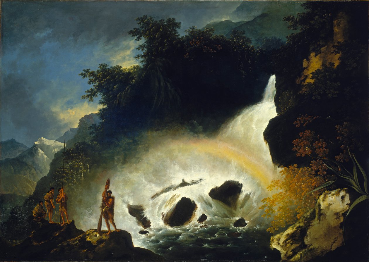 Vesiputous Dusky Bayssä, huhtikuu 1773 tekijältä William Hodges