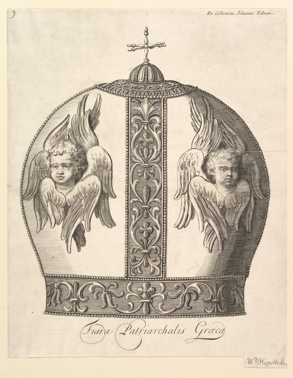 Kreikan patriarkaalinen kruunu - Tiara patriarkaalinen kreikkalainen Aubry de La Mottrayes Travels..., 1723-24. tekijältä William Hogarth