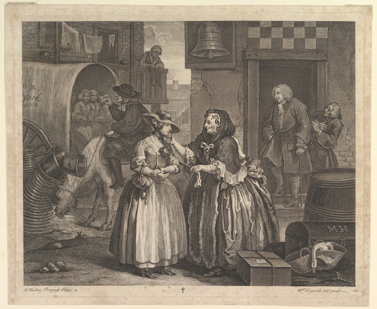 A Porton edistyminen, levy 1, huhtikuu 1732. tekijältä William Hogarth