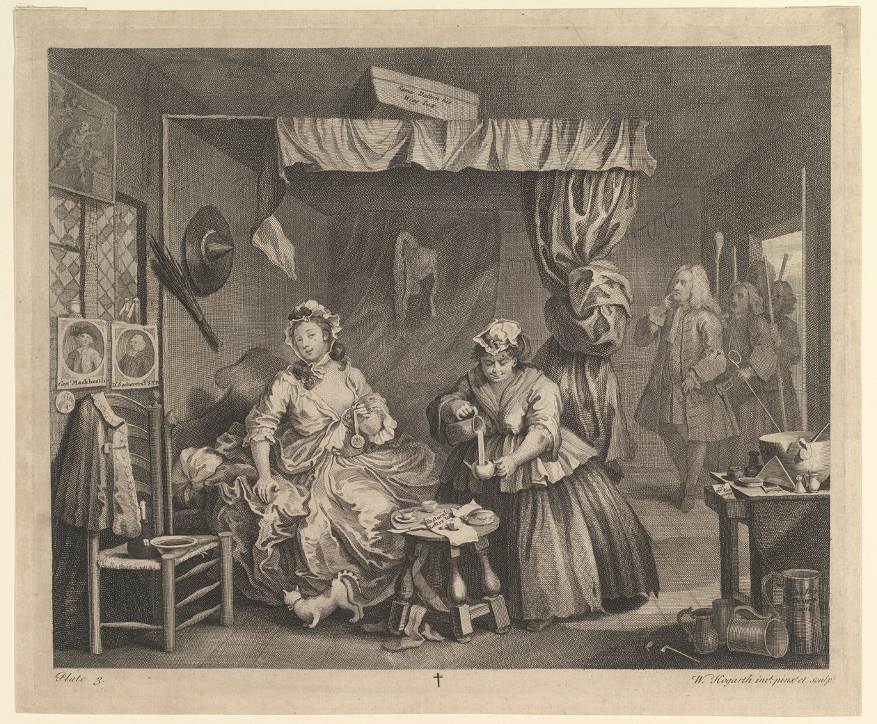 A Porton edistyminen, levy 3, huhtikuu 1732. tekijältä William Hogarth