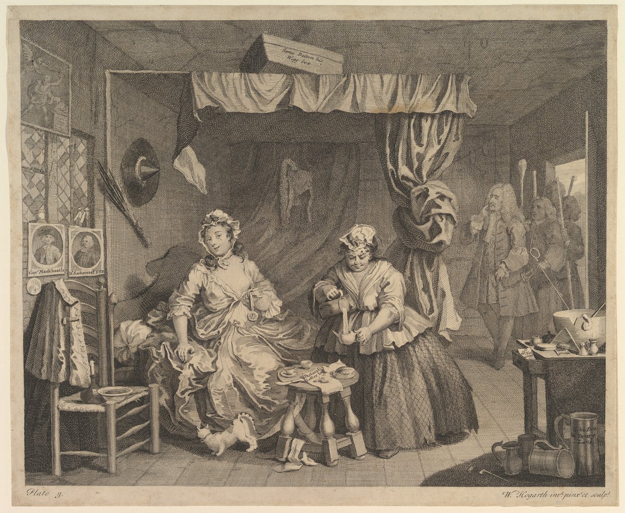Porton edistyminen, levy 3, ennen huhtikuuta 1732. tekijältä William Hogarth