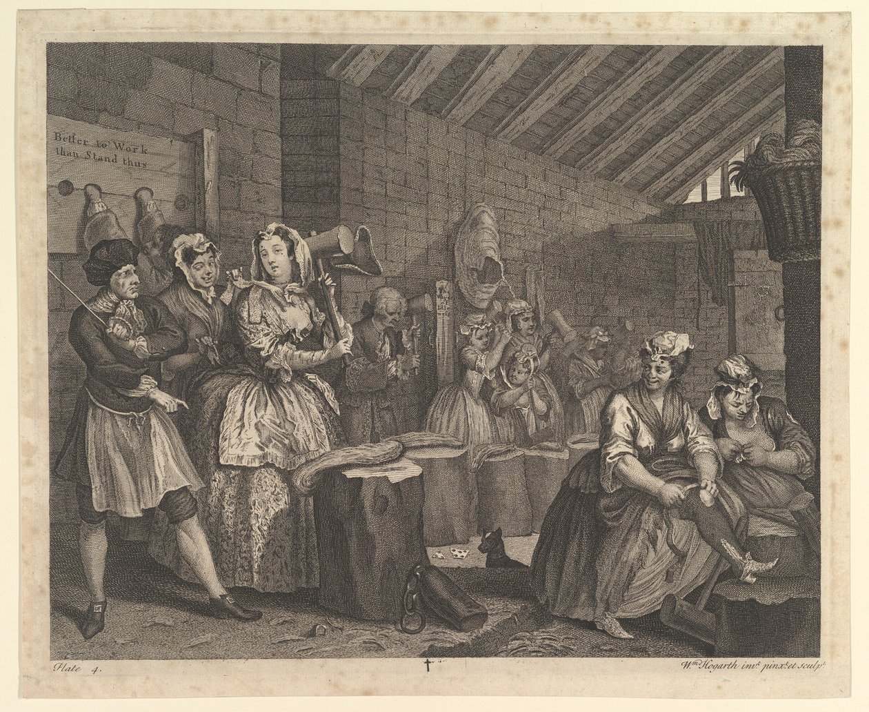 A Porton edistyminen, levy 4, huhtikuu 1732. tekijältä William Hogarth
