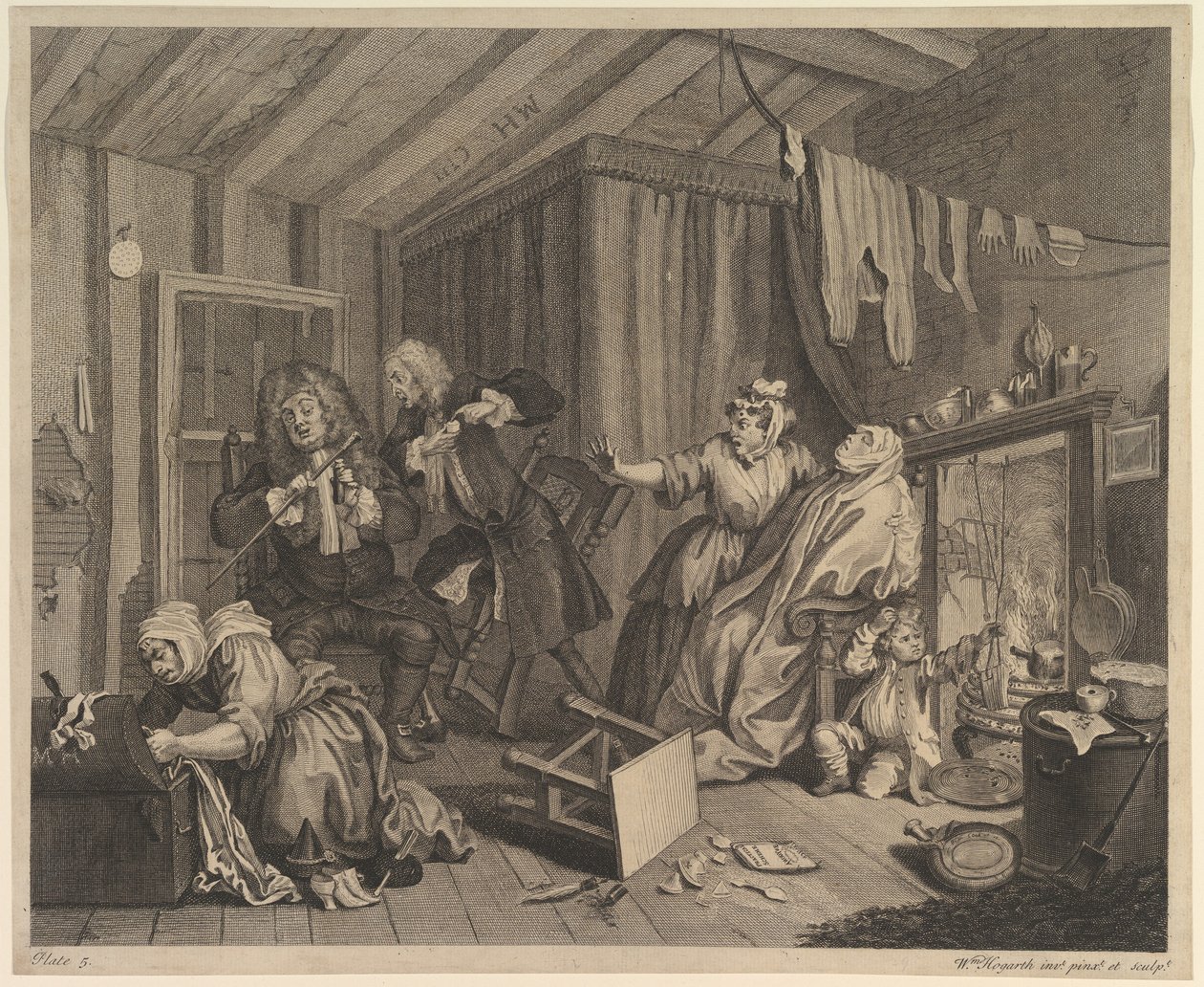 A Porton edistyminen, levy 5, ennen huhtikuuta 1732. tekijältä William Hogarth