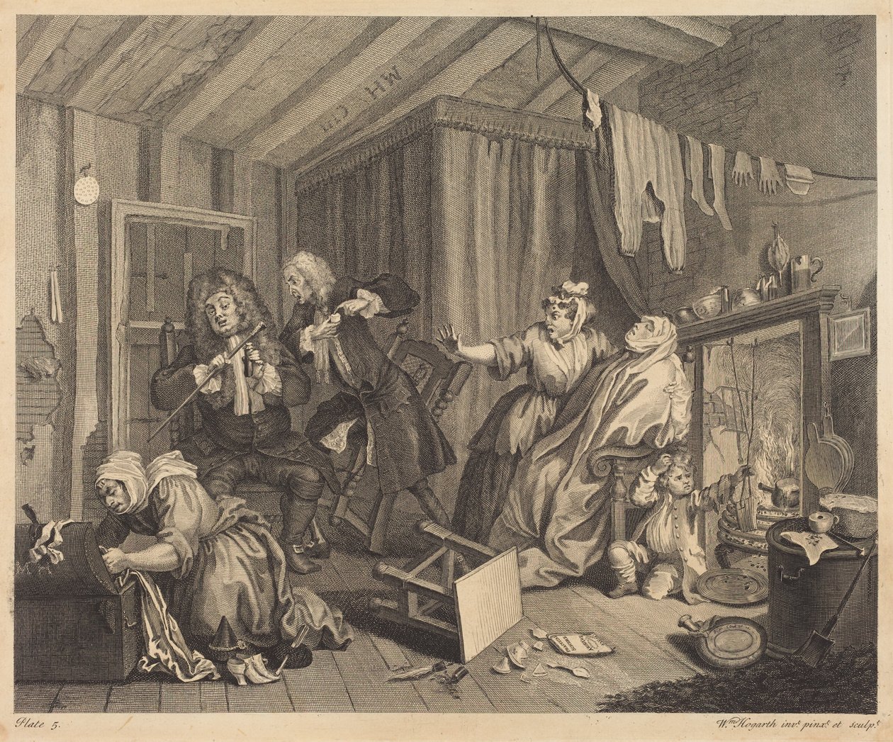Porton vaiheita: taulu 5 tekijältä William Hogarth
