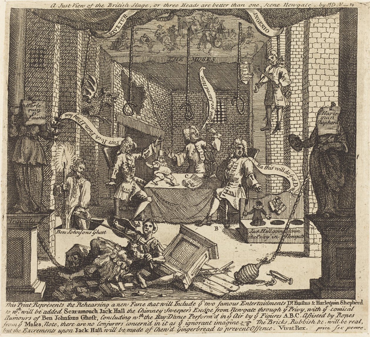 Vain näkymä British Stagelle tekijältä William Hogarth