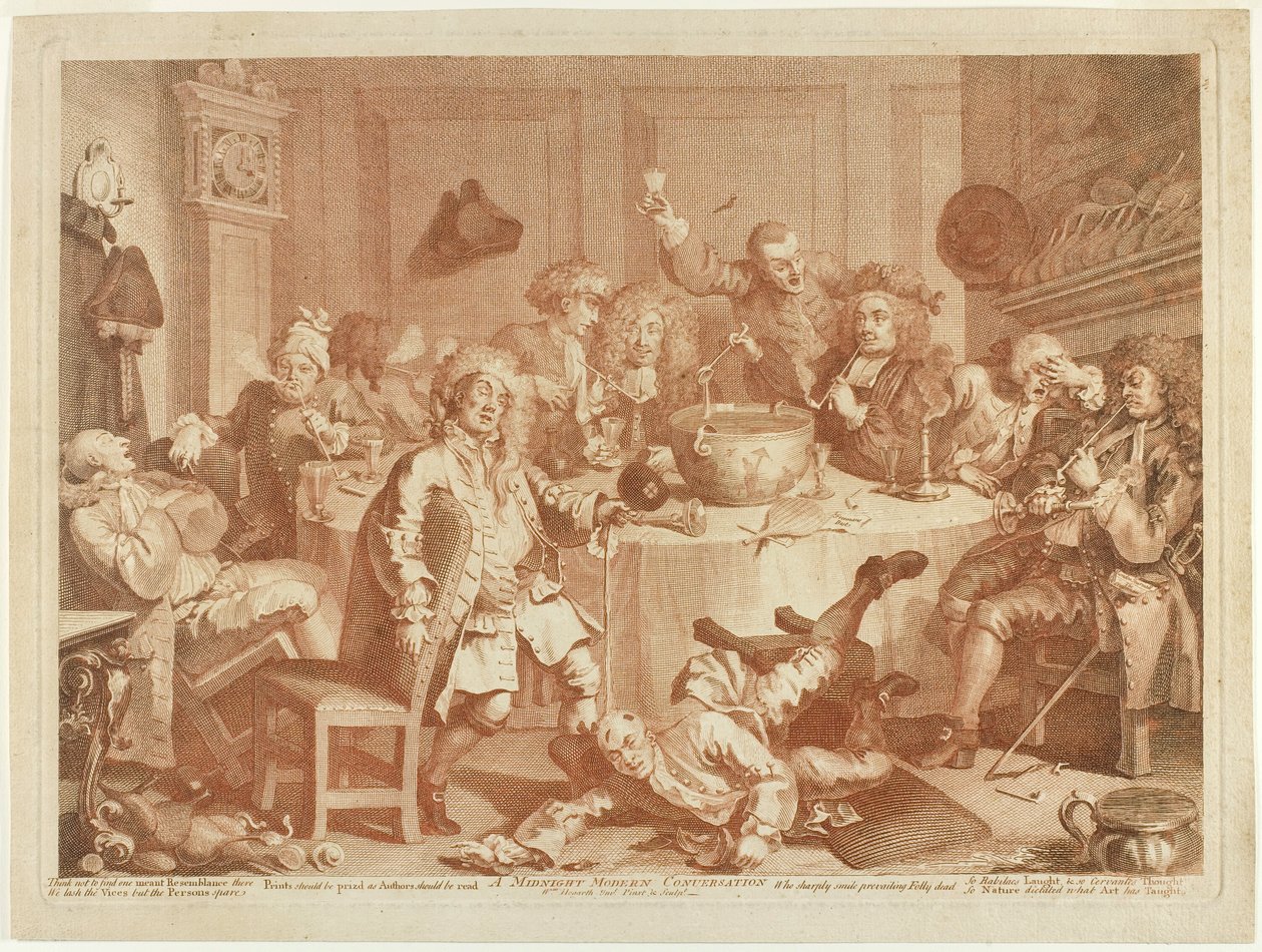Keskiyön moderni keskustelu tekijältä William Hogarth