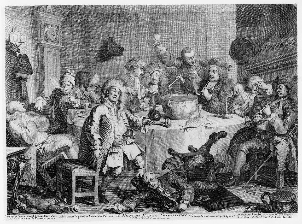 Keskiyön moderni keskustelu tekijältä William Hogarth
