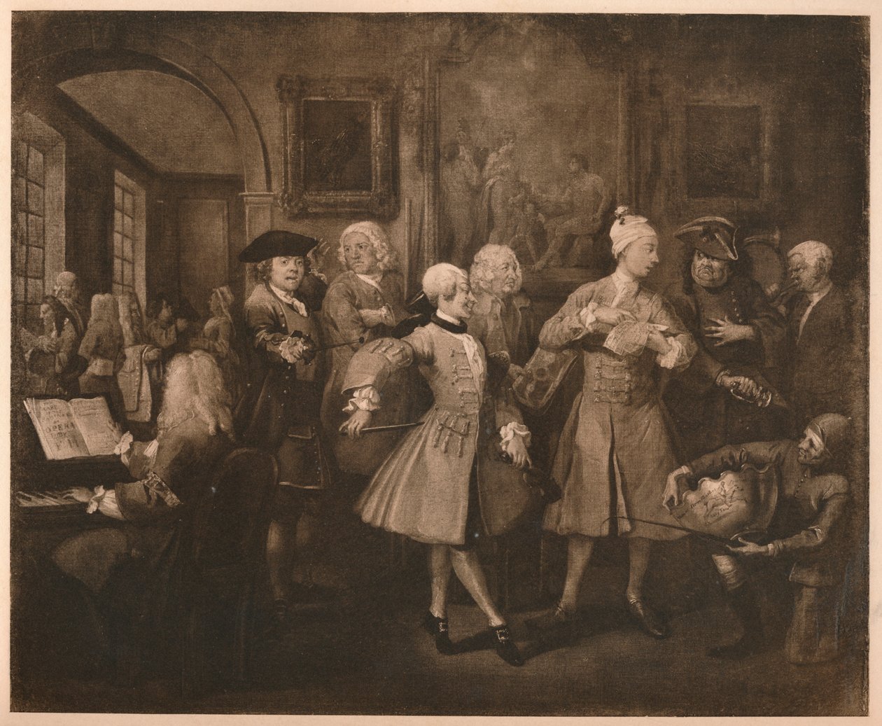 A Rakes Progress - 2: The Levée, 1733. tekijältä William Hogarth