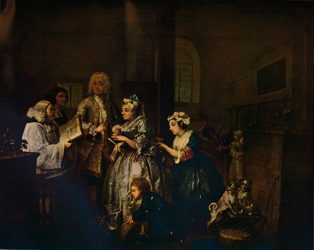 A Rakes Progress - 5: Hän menee naimisiin, 1733 1934 tekijältä William Hogarth