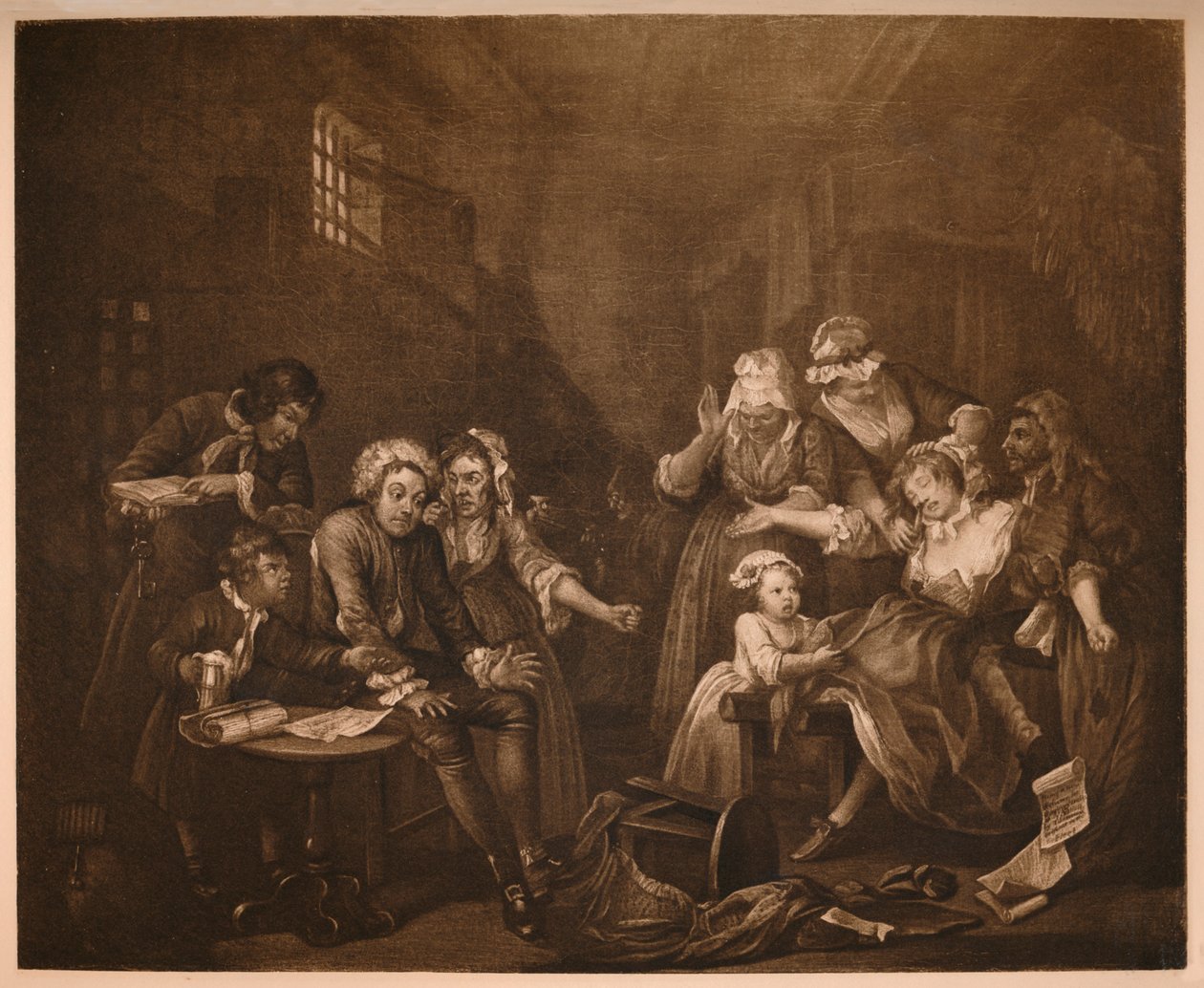 A Rakes Progress - 7: Fleet Prison, 1733. tekijältä William Hogarth