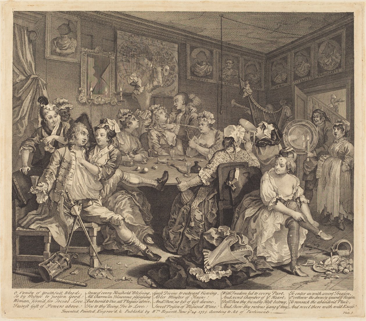 Elostelijan tie: laatta 3 tekijältä William Hogarth