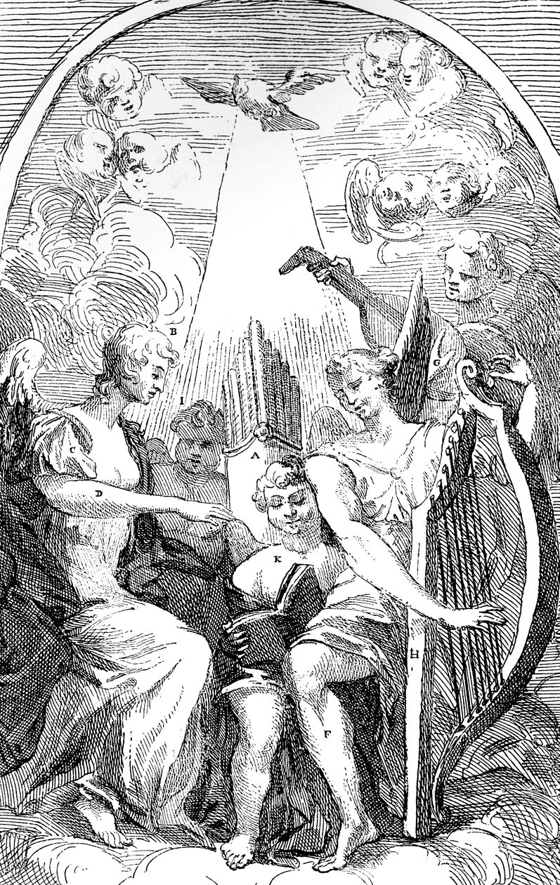 Kentin satiiri alttarilla St Clement Danesin kirkossa, Westminster, 1725 tekijältä William Hogarth