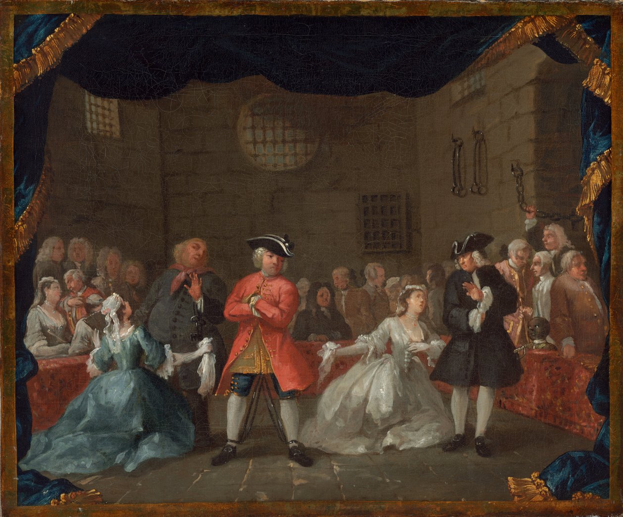 Kohtaus kerjäläisen oopperasta tekijältä William Hogarth