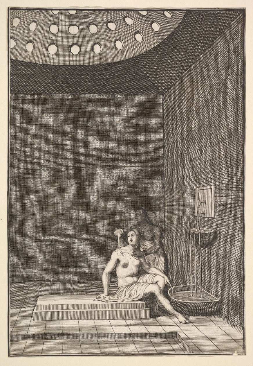 Turkkilainen kylpylä Aubry de La Mottrayes matkustaa ympäri Eurooppaa, Aasiaa ja osaan..., 1723-24. tekijältä William Hogarth