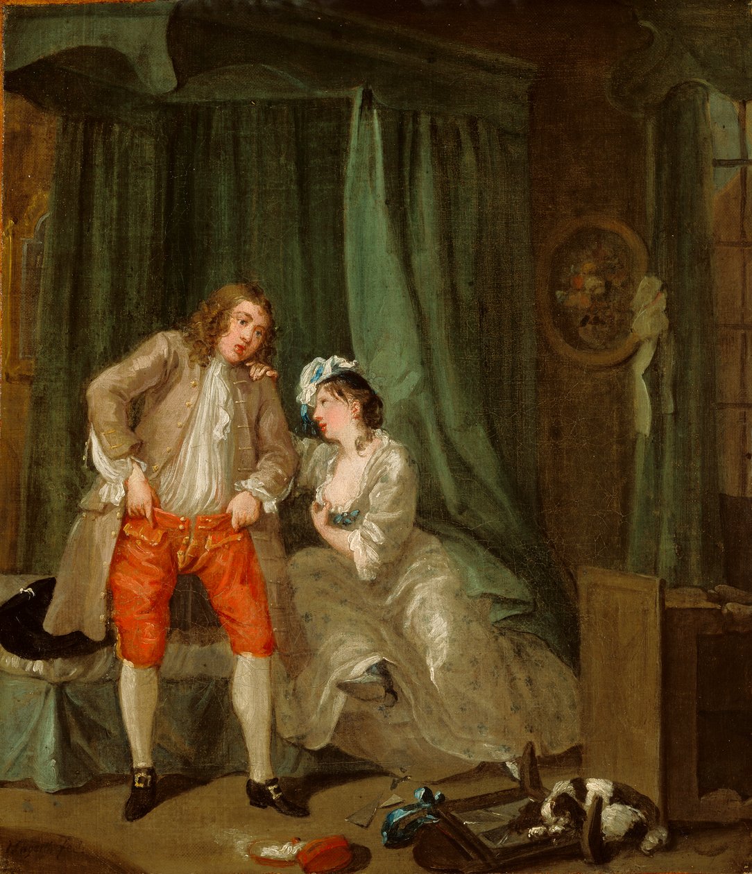 Jälkeen, n. 1730-31 (öljy kankaalle) tekijältä William Hogarth