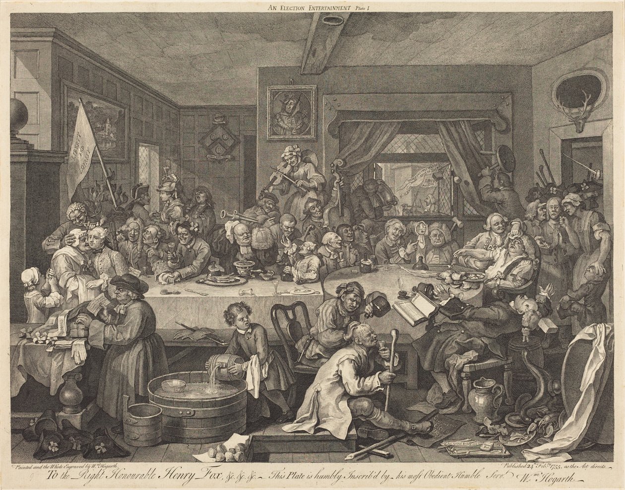 Vaalijuhla tekijältä William Hogarth