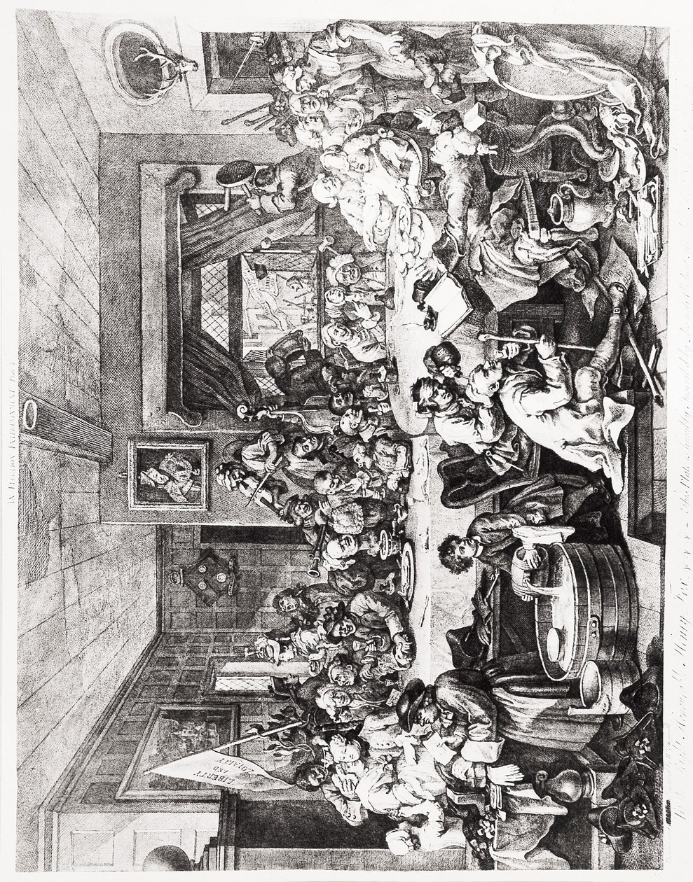 An Election Entertainment, levy I, 24. helmikuuta tekijältä William Hogarth