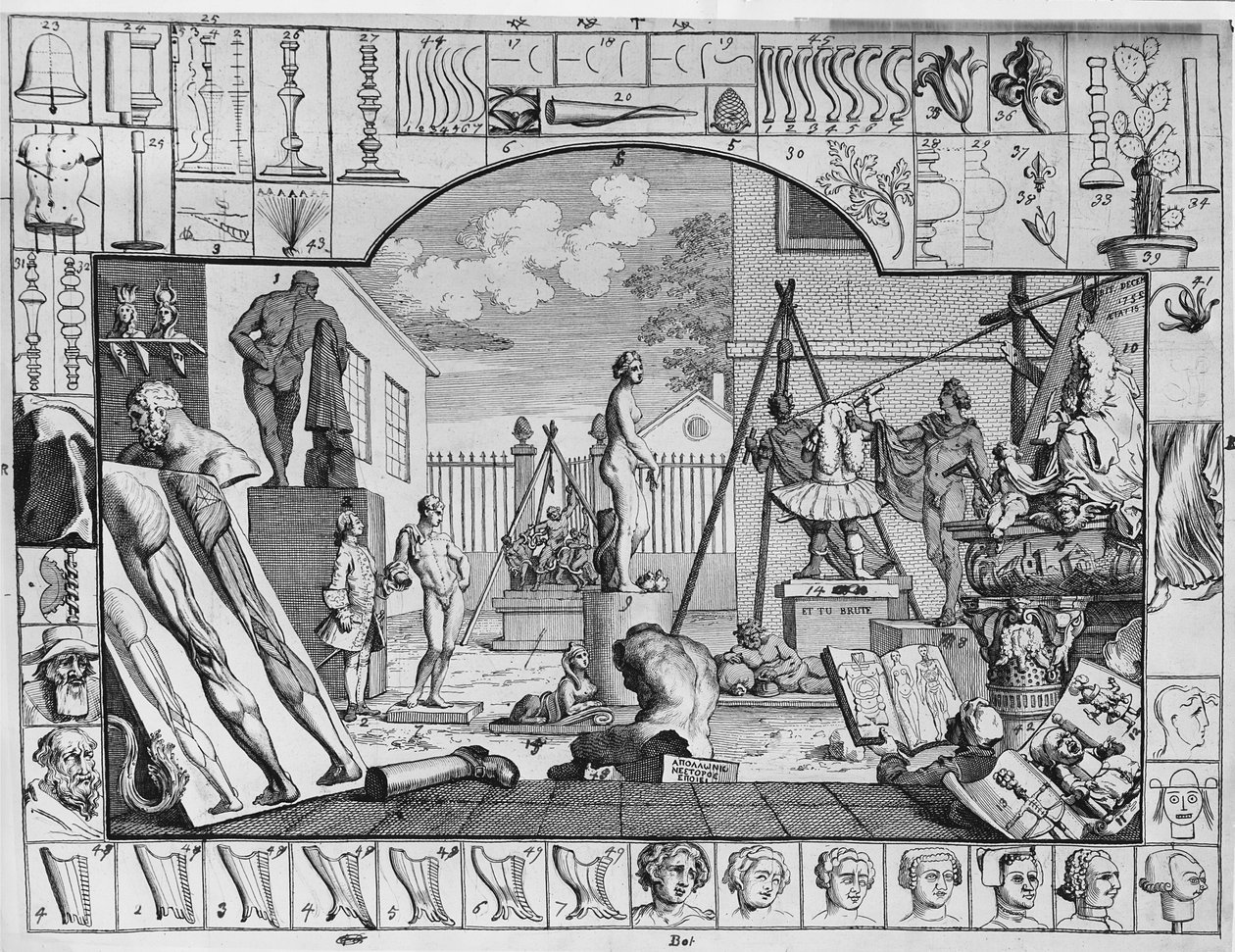 Kauneuden analyysi, levy 1, 1753 tekijältä William Hogarth