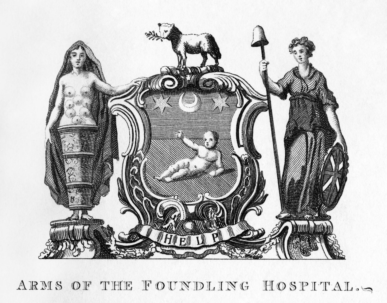 William Hogarthin Foundlingin sairaalan käsivarret tekijältä William Hogarth