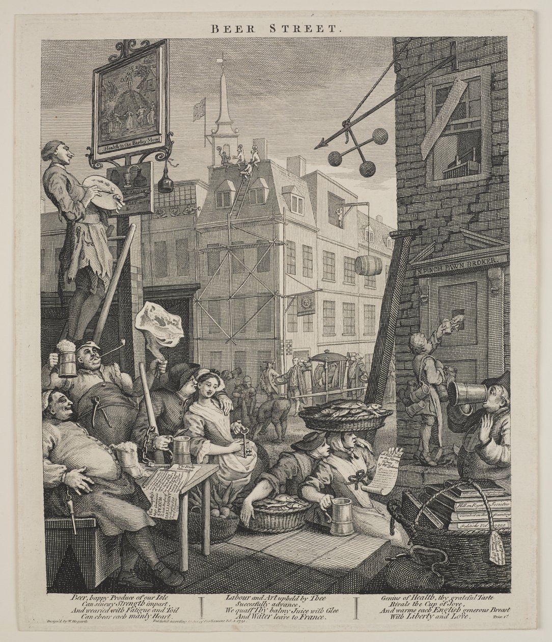 Beer Street tekijältä William Hogarth