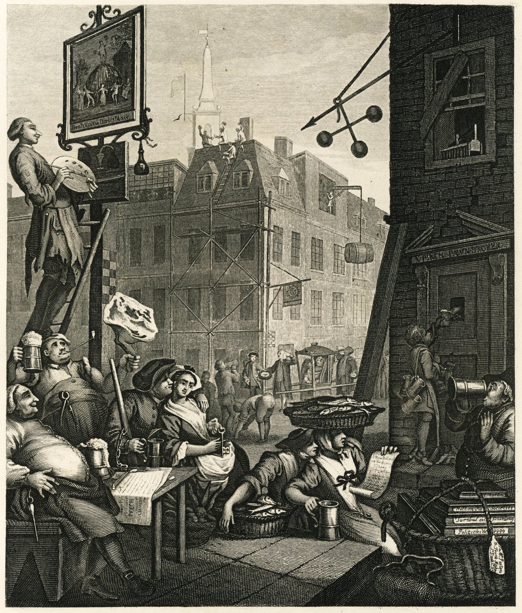 Beer Street, 1751. tekijältä William Hogarth